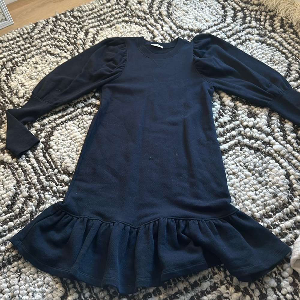 Navy jersey dress - throw it on dress up or down.